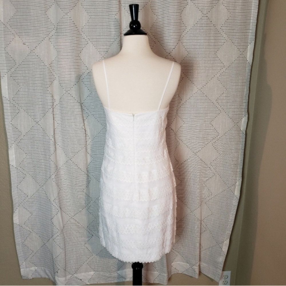 NWT SUZI CHIN for MAGGY BOUTIQUE ~ White Eyelet Dress ~ Sz 8 - Picture 2 of 6